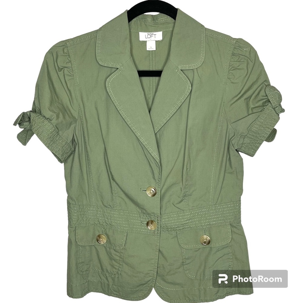 Ann Taylor Green Button Down Shirt